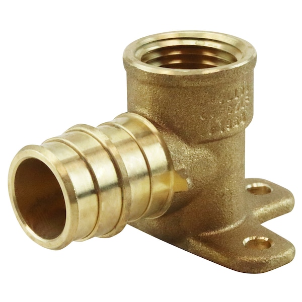 Apollo 3/4 in. Brass PEX-A Expansion Barb x 1/2 in. FPT Adapter Reducing 90-Degree Drop-Ear Elbow EPXDEE3412 - main